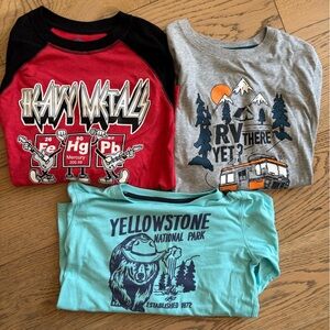 Thereabouts Boys Kids Long-Sleeve T-shirts 3-pack: Size 14/16 in Red, Gray, Teal